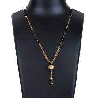 Rose Gold-Plated Two Layered Chain Diamond Gold-plated Plated Brass Necklace ClothsVilla