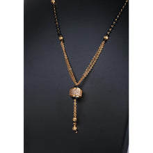Load image into Gallery viewer, Rose Gold-Plated Two Layered Chain Diamond Gold-plated Plated Brass Necklace ClothsVilla