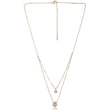 Load image into Gallery viewer, Rose Gold &amp; White Brass Rose Gold-Plated Layered Necklace Brass Swarovski Crystal Brass Pendant Set ClothsVilla