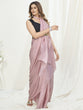 Load image into Gallery viewer, Rose Pink Ready to Wear One Minute Saree In Satin Silk ClothsVilla