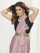 Load image into Gallery viewer, Rose Pink Ready to Wear One Minute Saree In Satin Silk ClothsVilla