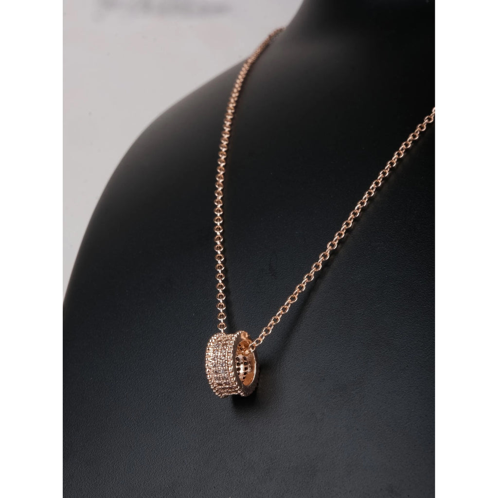 Rose gold Dimond Necklace-60 Gold-plated Brass Pendant Set ClothsVilla