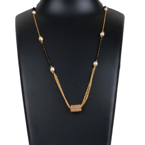 Rose gold Dimond Necklace-85 Gold-plated Brass Pendant Set ClothsVilla Main image