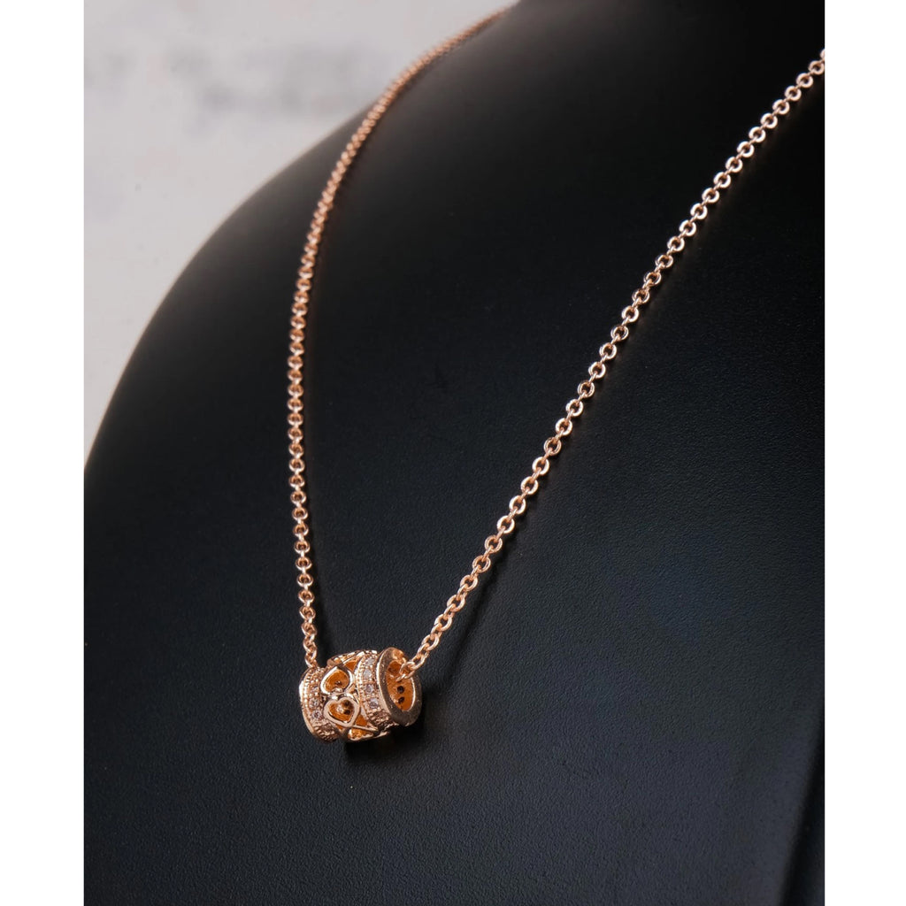 Rose gold Dimond Necklace Diamond Brass Pendant-52 Gold-plated Brass Pendant Set ClothsVilla