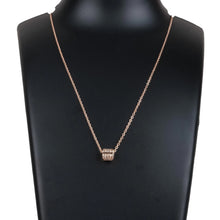 Load image into Gallery viewer, Rose gold Dimond Necklace-Gold-plated Brass Set -58 Gold-plated Diamond Brass Pendant ClothsVilla