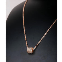 Load image into Gallery viewer, Rose gold Dimond Necklace-Gold-plated Brass Set -58 Gold-plated Diamond Brass Pendant ClothsVilla