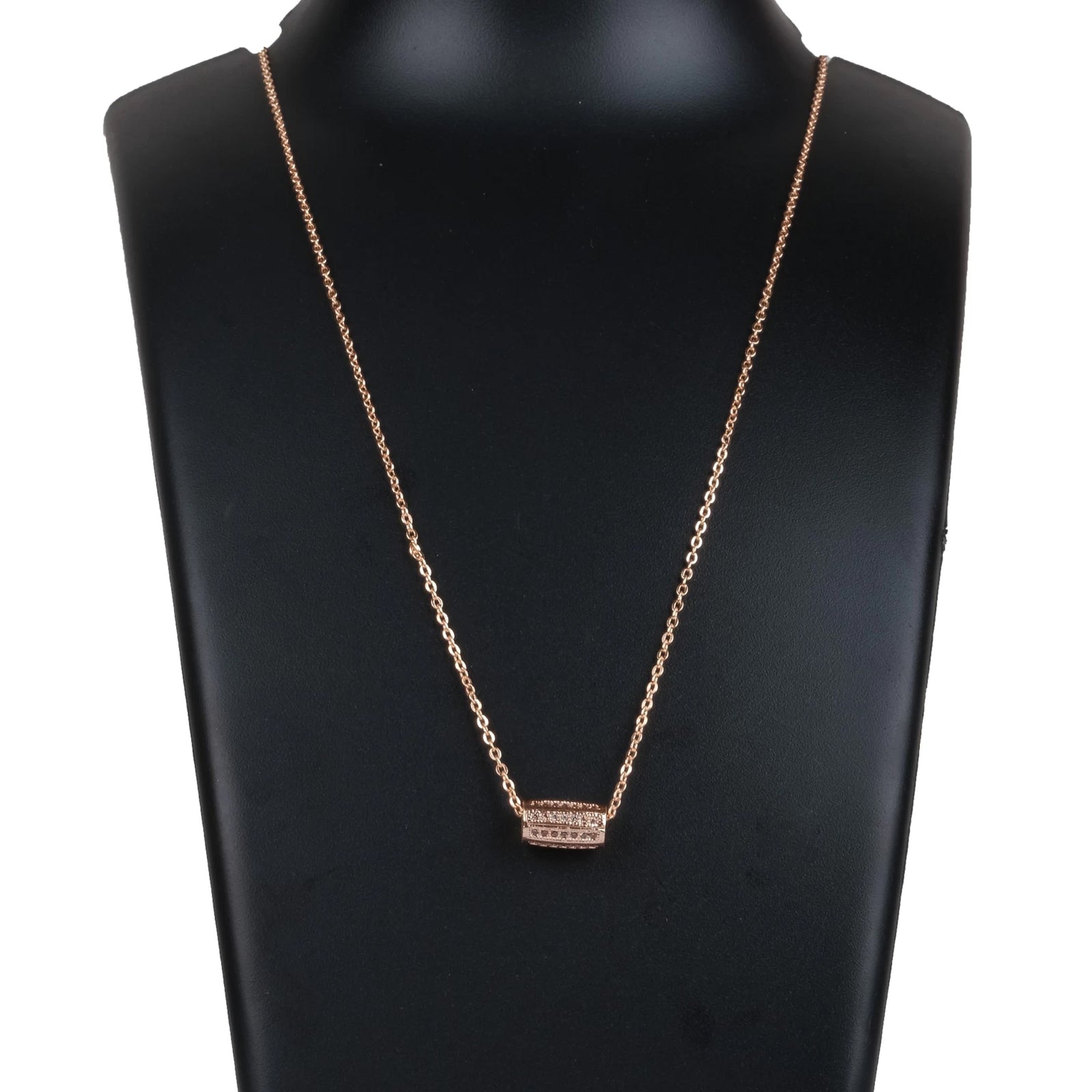 Rose gold Dimond Necklace premium Pendent Pearl Brass Pendant ClothsVilla
