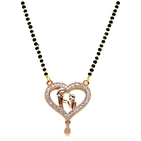 Rose Gold Couple Mangalsutra Brass Mangalsutra ClothsVilla Main image
