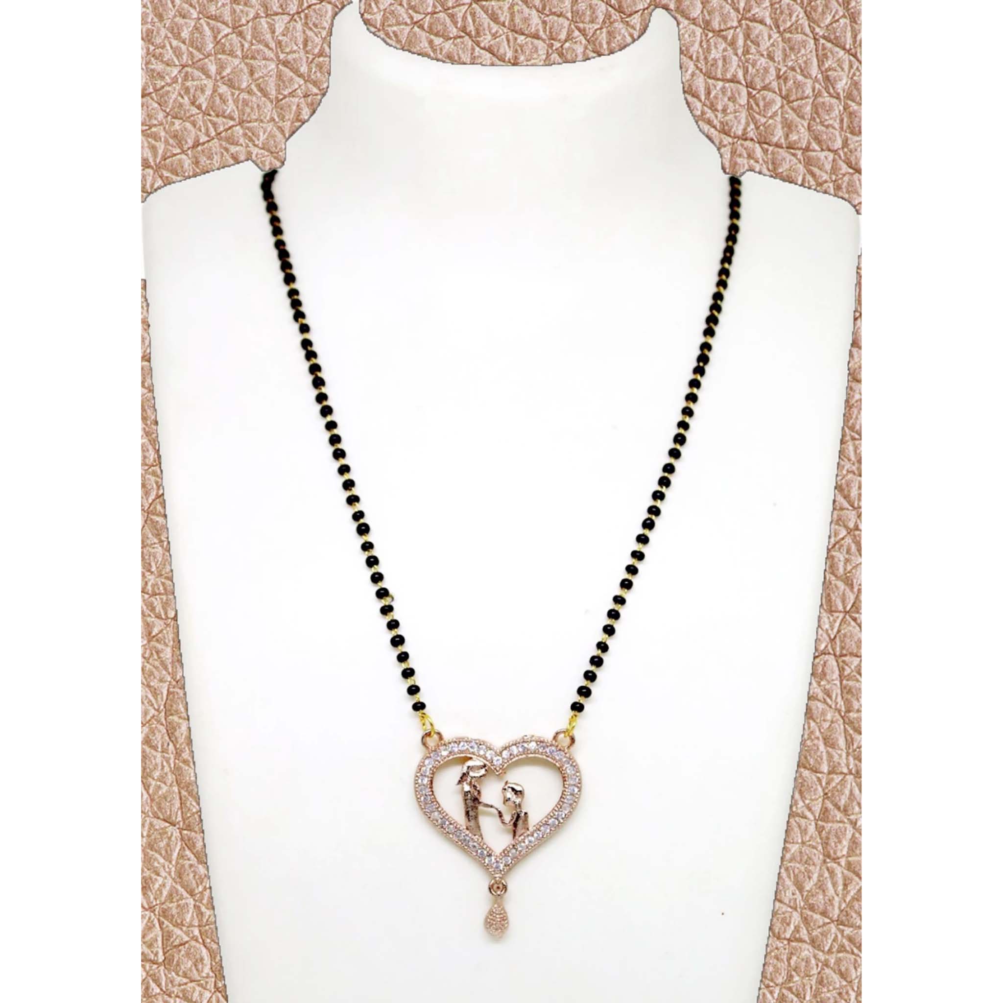 Rose Gold Couple Mangalsutra Brass Mangalsutra ClothsVilla
