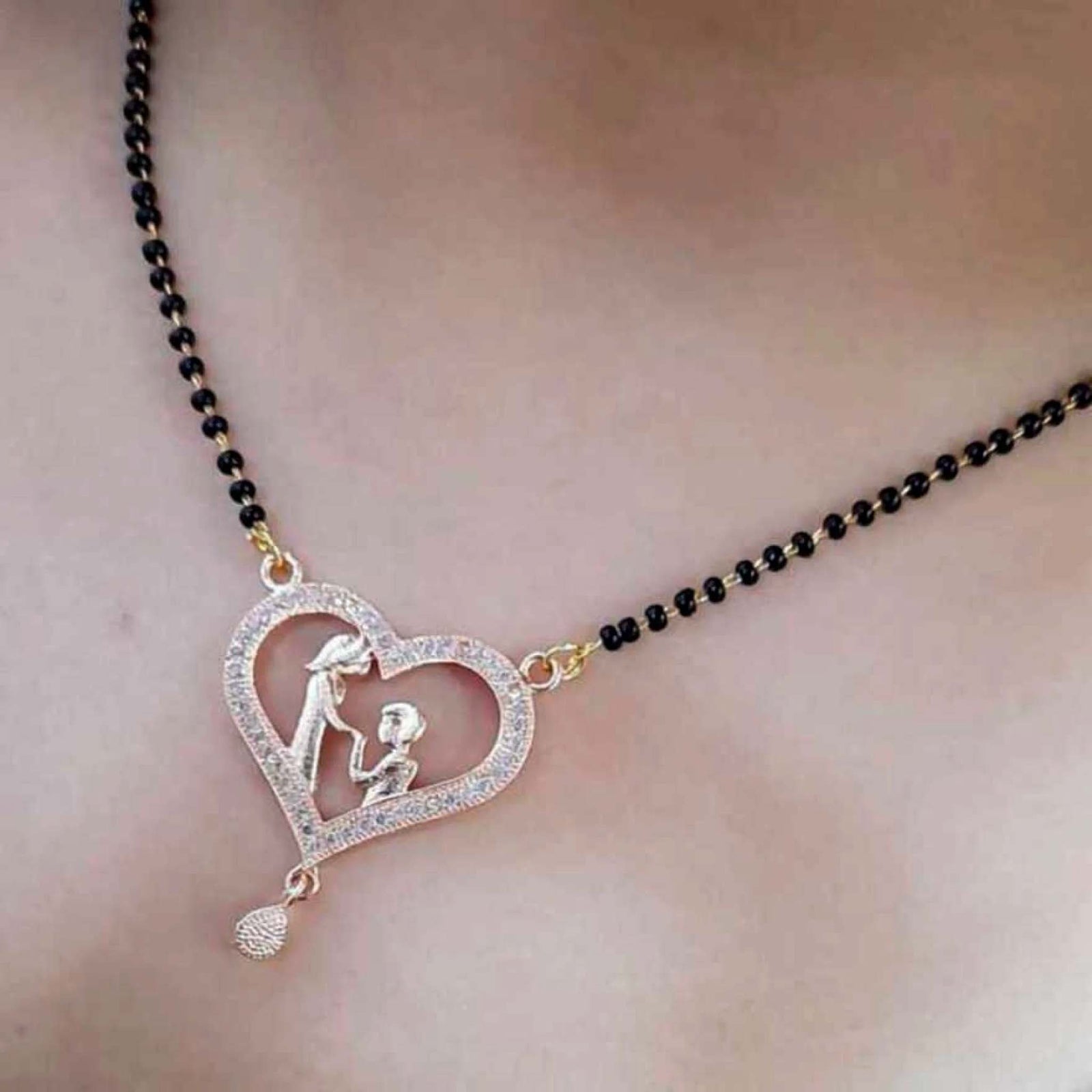 Rose Gold Couple Mangalsutra Brass Mangalsutra ClothsVilla