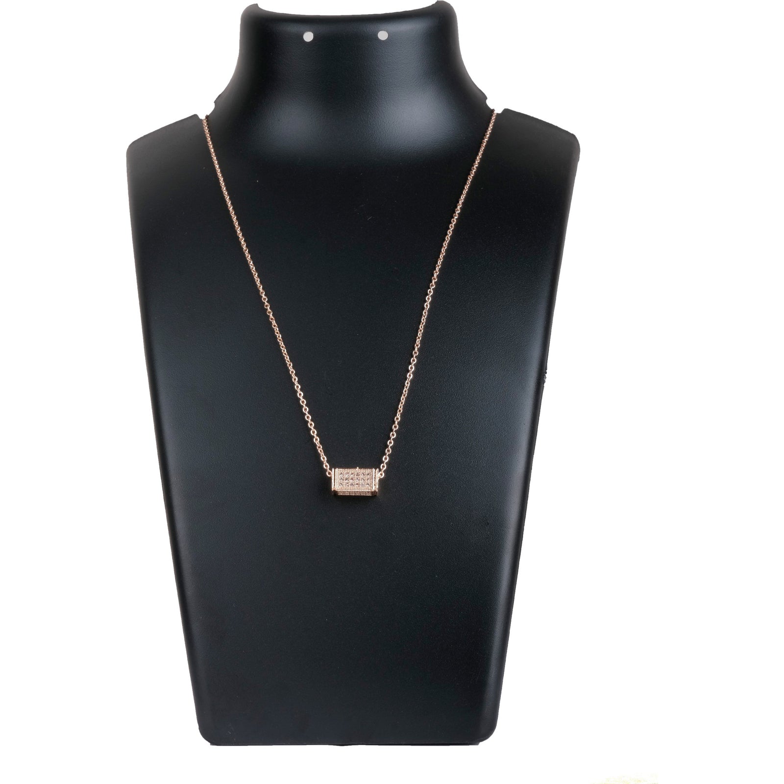 Rose gold Dimond Necklace-1 Gold-plated Diamond Brass Pendant ClothsVilla
