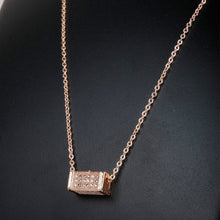 Load image into Gallery viewer, Rose gold Dimond Necklace-1 Gold-plated Diamond Brass Pendant ClothsVilla