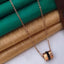 Round Gold Dimond Black Ball Pendant with Rose Gold Chains Swarovski Crystal Brass Plated Brass Chain ClothsVilla