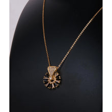 Load image into Gallery viewer, Round Shape Black&amp;White Dimond Pendent Gold-plated Brass Pendant Set ClothsVilla