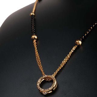 Round Shape Dimond Gold-plated Brass Pendant Set Gold-plated Brass Pendant Set ClothsVilla