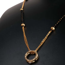 Load image into Gallery viewer, Round Shape Dimond Gold-plated Brass Pendant Set Gold-plated Brass Pendant Set ClothsVilla