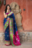 Royal Blue Patola Silk Festival Wear Saree With Blouse ClothsVilla