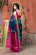 Load image into Gallery viewer, Royal Blue Patola Silk Festival Wear Saree With Blouse ClothsVilla