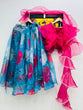 Load image into Gallery viewer, Ruffle Style Pink with Sky Blue Color Organza Lehenga Choli Clothsvilla