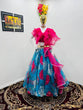 Load image into Gallery viewer, Ruffle Style Pink with Sky Blue Color Organza Lehenga Choli Clothsvilla