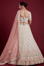 Load image into Gallery viewer, Enchanting White Georgette Lehenga With Intricate Embroidered and Thread Work Clothsvilla