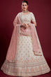 Load image into Gallery viewer, Enchanting White Georgette Lehenga With Intricate Embroidered and Thread Work Clothsvilla
