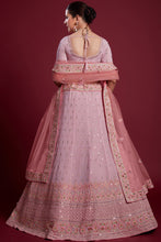 Load image into Gallery viewer, Majestic Pink Georgette Lehenga With Intricate Embroidered and Zarkan Work Clothsvilla