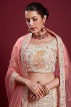 Load image into Gallery viewer, Radiant Off White Georgette Lehenga With Embroidered and Thread Work Clothsvilla