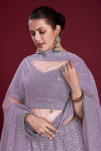 Load image into Gallery viewer, Ravishing Lavender Color Georgette Lehenga With Exquisite Embroidered for Wedding Clothsvilla