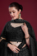 Load image into Gallery viewer, Gorgeous Black Georgette Lehenga With Zarkan Work and Embroiderred Clothsvilla