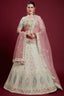 Luxurious Off White Georgette Lehenga With Fine Embroiderred for Special Occasions Clothsvilla