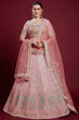 Load image into Gallery viewer, Beautiful Pink Georgette Lehenga With Sparkling Zarkan Work for Wedding Clothsvilla