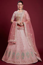 Load image into Gallery viewer, Beautiful Pink Georgette Lehenga With Sparkling Zarkan Work for Wedding Clothsvilla