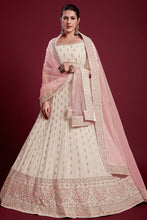 Load image into Gallery viewer, Elegant Georgette Off White Lehenga With Embroidered  for Traditional Events Clothsvilla