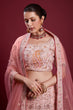 Load image into Gallery viewer, Gorgeous Georgette Pink Lehenga With Embroidered And Thread Work Clothsvilla