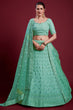 Load image into Gallery viewer, Radiant Sea Green Georgette Lehenga With Zarkan Work Clothsvilla