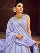 Load image into Gallery viewer, Lavender Thread And Sequins Embroidered Georgette Festive &amp; Party Wear Semi Stitched Lehenga Clothsvilla