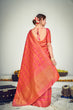 Load image into Gallery viewer, Sangeet Wear Art Silk Fabric Weaving Work Saree In Peach Color ClothsVilla