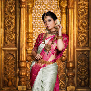 Pleasurable Sea Green Soft Banarasi Silk Saree With Two Smashing Blouse Piece Shriji