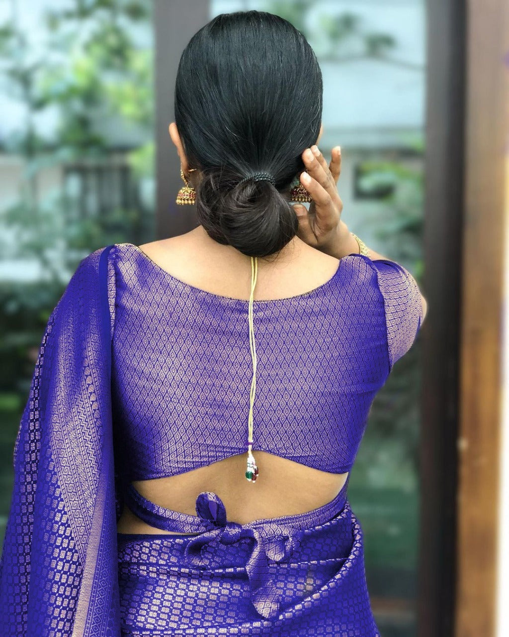Assemblage Blue Soft Banarasi Silk Saree With Adoring Blouse Piece Shriji
