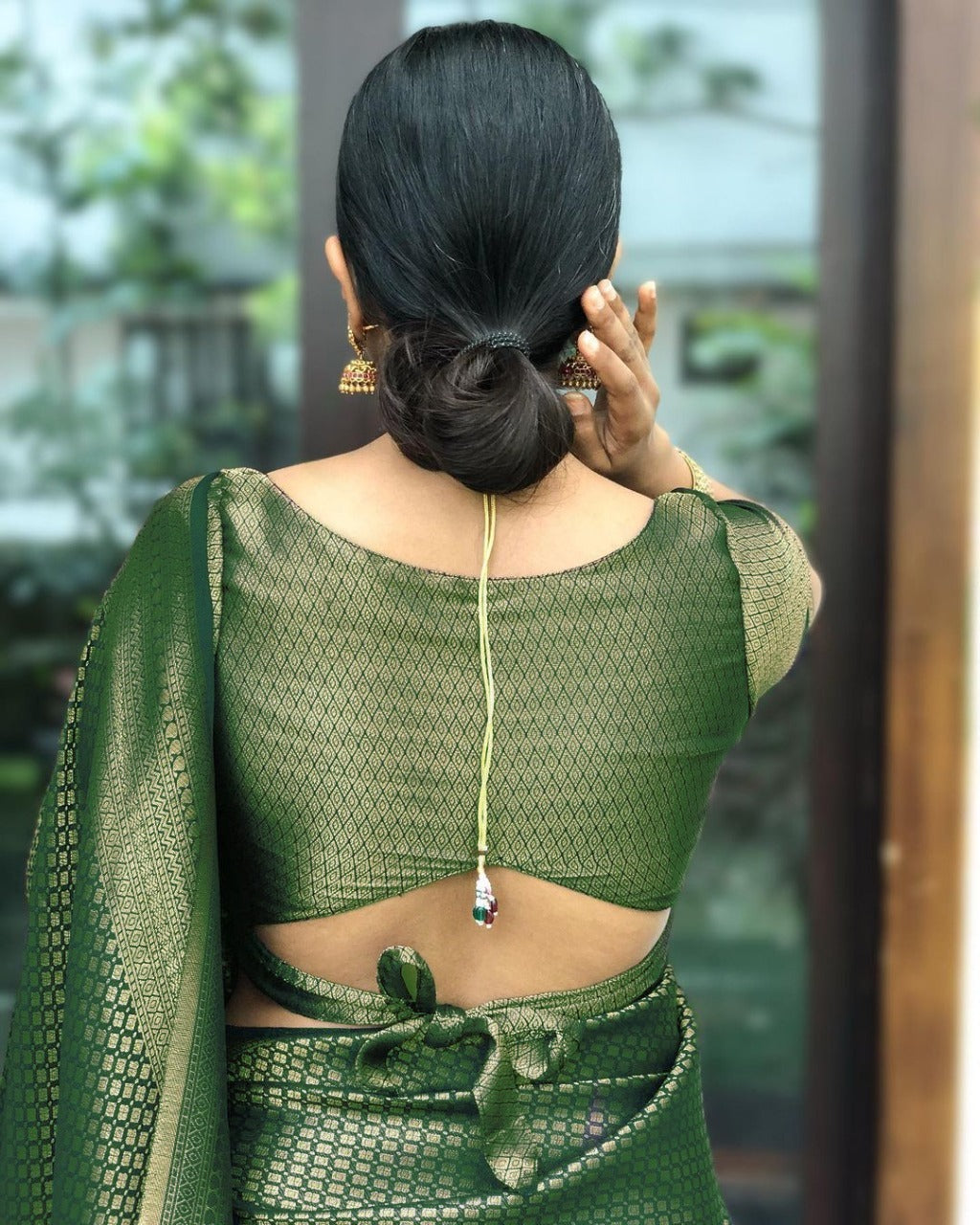Ailurophile Green Soft Banarasi Silk Saree With Beleaguer Blouse Piece Shriji