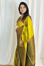 Load image into Gallery viewer, Snazzy Lemon Soft Silk Saree With Inspiring Blouse Piece Shriji