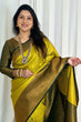 Load image into Gallery viewer, Snazzy Lemon Soft Silk Saree With Inspiring Blouse Piece Shriji