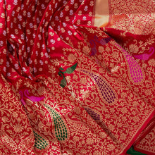 Load image into Gallery viewer, Jazzy Red Soft Banarasi Silk Saree With Demesne Two Blouse Piece Shriji