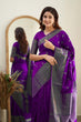 Load image into Gallery viewer, Blooming Purple Soft Silk Saree With Captivating Blouse Piece Shriji
