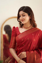 Load image into Gallery viewer, Prominent Red Soft Silk Saree With Mesmeric Blouse Piece Shriji