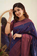Load image into Gallery viewer, Groovy Navy Blue Soft Silk Saree With Scrumptious Blouse Piece Shriji