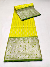 Load image into Gallery viewer, Energetic Lemon Soft Banarasi Silk Saree With Alluring Blouse Piece Shriji