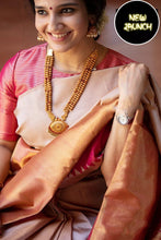 Load image into Gallery viewer, Splendorous Beige Soft Silk Saree With Snazzy Blouse Piece Shriji