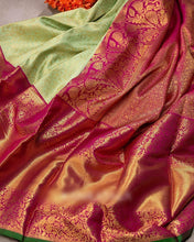 Load image into Gallery viewer, Comely Pista Soft Banarasi Silk Saree With Surpassing Blouse Piece Shriji